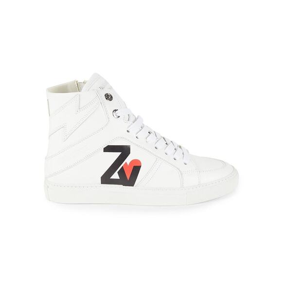 Zadig & Voltaire Logo High Top Zip Sneakers - Picture 1 of 8